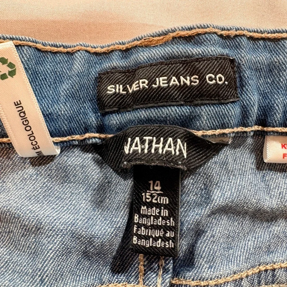 Silver Jeans Co Nathan Slim Fit Jeans Boys Size 14 Light Wash Stretch Denim